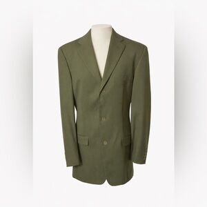 Bullock & Jones Olive Green Wool Blazer Men’s Tailored Sport Coat